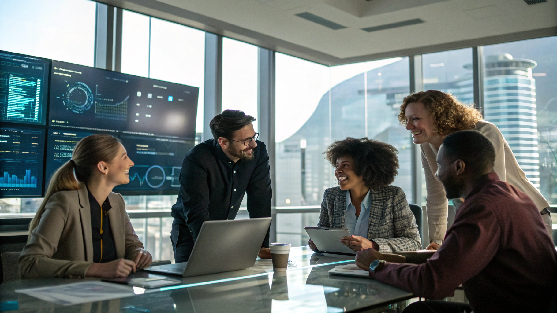 Professional technology advisory session in a modern office environment